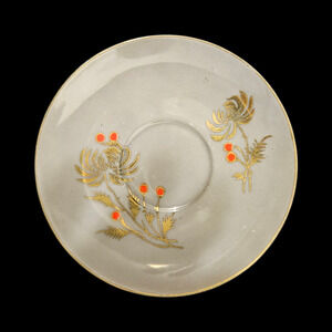 Vintage Chugai China Japan Saucer Gold Gilt Floral Design